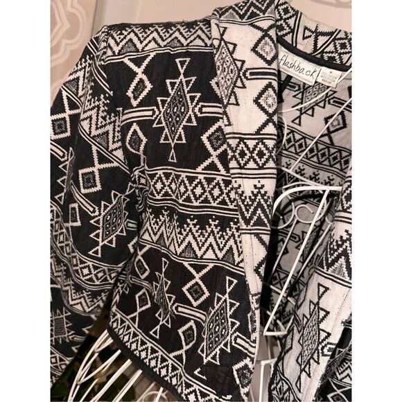 Authentic VINTAGE VTG RARE FLASHBACK SOUTHWESTERN CROPPED WESTERN AZTEC KILIM Th - Picture 7 of 8